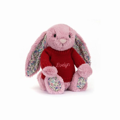 Jellycat Blossom Tulip Bunny with Red Jumper USA | 38095BFZT